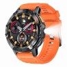 Smartwatch Męski Gravity GT22-3 na pasku gumowym w kolorze Czarny/Pomarańczowy o szerokości 22mm