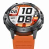 Smartwatch Męski Gravity GT22-3 na pasku gumowym w kolorze Czarny/Pomarańczowy o szerokości 22mm