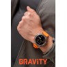 Smartwatch Męski Gravity GT22-4 na pasku gumowym w kolorze Srebrny/Czarny o szerokości 22mm