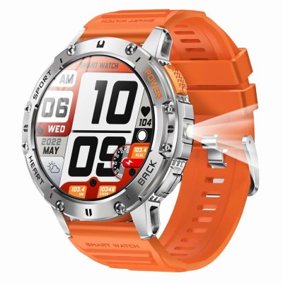 Smartwatch Męski Gravity GT22-4 na pasku gumowym w kolorze Srebrny/Czarny o szerokości 22mm