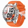 Smartwatch Męski Gravity GT22-4 na pasku gumowym w kolorze Srebrny/Czarny o szerokości 22mm