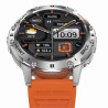Smartwatch Męski Gravity GT22-4 na pasku gumowym w kolorze Srebrny/Czarny o szerokości 22mm