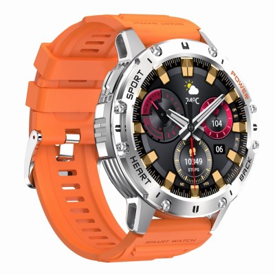 Smartwatch Męski Gravity GT22-4 na pasku gumowym w kolorze Srebrny/Czarny o szerokości 22mm