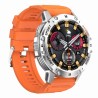Smartwatch Męski Gravity GT22-4 na pasku gumowym w kolorze Srebrny/Czarny o szerokości 22mm