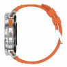 Smartwatch Męski Gravity GT22-4 na pasku gumowym w kolorze Srebrny/Czarny o szerokości 22mm