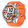 Smartwatch Męski Gravity GT22-4 na pasku gumowym w kolorze Srebrny/Czarny o szerokości 22mm