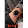 Smartwatch Męski Gravity GT22-4 na pasku gumowym w kolorze Srebrny/Czarny o szerokości 22mm