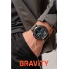 Smartwatch Męski Gravity GT22-5 na pasku gumowym w kolorze Czarny/Khaki o szerokości 22mm