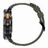 Smartwatch Męski Gravity GT22-5 na pasku gumowym w kolorze Czarny/Khaki o szerokości 22mm