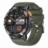 Smartwatch Męski Gravity GT22-5 na pasku gumowym w kolorze Czarny/Khaki o szerokości 22mm
