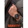 Smartwatch Męski Gravity GT22-5 na pasku gumowym w kolorze Czarny/Khaki o szerokości 22mm