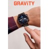 Smartwatch Męski Gravity GT21-1 na pasku gumowym w kolorze Czarny/Czarny o szerokości 22mm
