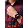 Smartwatch Męski Gravity GT21-1 na pasku gumowym w kolorze Czarny/Czarny o szerokości 22mm
