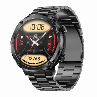 Smartwatch Męski Gravity GT21-1 na pasku gumowym w kolorze Czarny/Czarny o szerokości 22mm