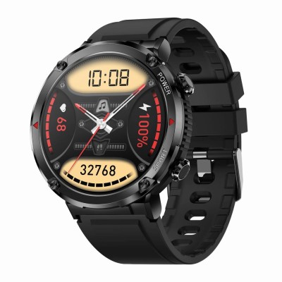 Smartwatch Męski Gravity GT21-1 na pasku gumowym w kolorze Czarny/Czarny o szerokości 22mm