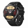 Smartwatch Męski Gravity GT21-1 na pasku gumowym w kolorze Czarny/Czarny o szerokości 22mm