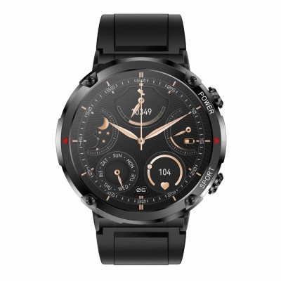 Smartwatch Męski Gravity GT21-1 na pasku gumowym w kolorze Czarny/Czarny o szerokości 22mm