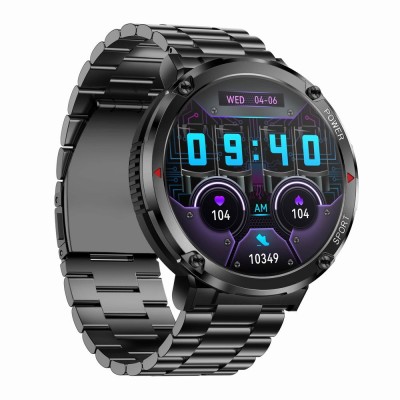 Smartwatch Męski Gravity GT21-1 na pasku gumowym w kolorze Czarny/Czarny o szerokości 22mm