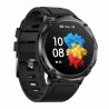 Smartwatch Męski Gravity GT21-1 na pasku gumowym w kolorze Czarny/Czarny o szerokości 22mm