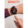 Smartwatch Męski Gravity GT21-1 na pasku gumowym w kolorze Czarny/Czarny o szerokości 22mm