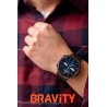 Smartwatch Męski Gravity GT21-1 na pasku gumowym w kolorze Czarny/Czarny o szerokości 22mm