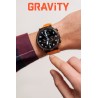 Smartwatch Męski Gravity GT21-2 na pasku gumowym w kolorze Czarny/Czarny o szerokości 22mm