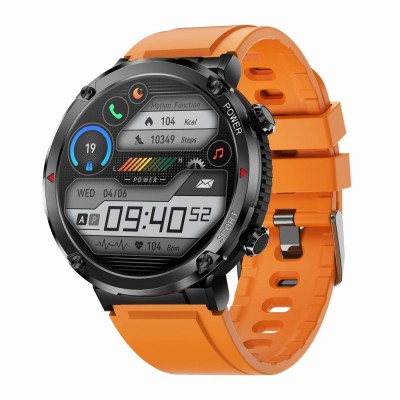 Smartwatch Męski Gravity GT21-2 na pasku gumowym w kolorze Czarny/Czarny o szerokości 22mm