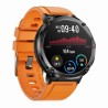 Smartwatch Męski Gravity GT21-2 na pasku gumowym w kolorze Czarny/Czarny o szerokości 22mm