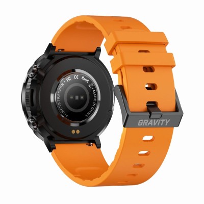 Smartwatch Męski Gravity GT21-2 na pasku gumowym w kolorze Czarny/Czarny o szerokości 22mm