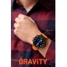 Smartwatch Męski Gravity GT21-2 na pasku gumowym w kolorze Czarny/Czarny o szerokości 22mm