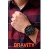 Smartwatch Męski Gravity GT21-3 na pasku gumowym w kolorze Czarny/Czarny o szerokości 22mm