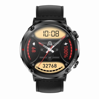 Smartwatch Męski Gravity GT21-3 na pasku gumowym w kolorze Czarny/Czarny o szerokości 22mm
