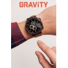 Smartwatch Męski Gravity GT21-4 na pasku gumowym w kolorze Czarny/Czarny o szerokości 22mm
