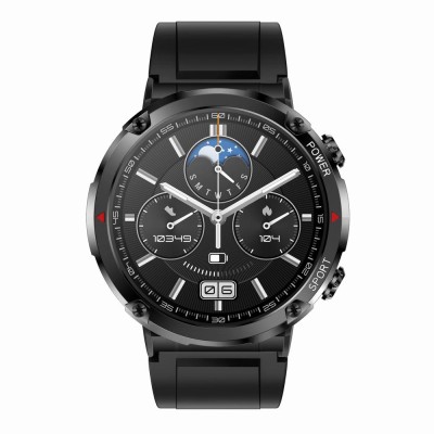 Smartwatch Męski Gravity GT21-5 na pasku gumowym w kolorze Czarny/Czarny o szerokości 22mm