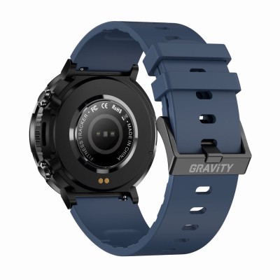 Smartwatch Męski Gravity GT21-5 na pasku gumowym w kolorze Czarny/Czarny o szerokości 22mm