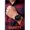 Smartwatch Męski Gravity GT21-5 na pasku gumowym w kolorze Czarny/Czarny o szerokości 22mm
