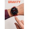 Smartwatch Męski Gravity GT21-6 na pasku gumowym w kolorze Czarny/Czarny o szerokości 22mm