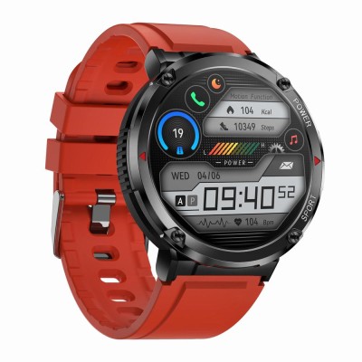 Smartwatch Męski Gravity GT21-6 na pasku gumowym w kolorze Czarny/Czarny o szerokości 22mm