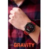 Smartwatch Męski Gravity GT21-6 na pasku gumowym w kolorze Czarny/Czarny o szerokości 22mm