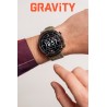 Smartwatch Męski Gravity GT21-7 na pasku gumowym w kolorze Khaki/Khaki o szerokości 22mm