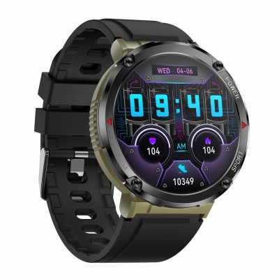 Smartwatch Męski Gravity GT21-7 na pasku gumowym w kolorze Khaki/Khaki o szerokości 22mm