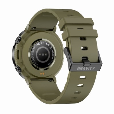 Smartwatch Męski Gravity GT21-7 na pasku gumowym w kolorze Khaki/Khaki o szerokości 22mm