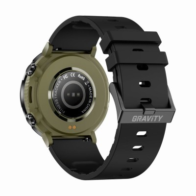 Smartwatch Męski Gravity GT21-7 na pasku gumowym w kolorze Khaki/Khaki o szerokości 22mm