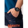 Smartwatch Męski Gravity GT1-1 PRO na pasku gumowym w kolorze Czarny/Czarny o szerokości 22mm