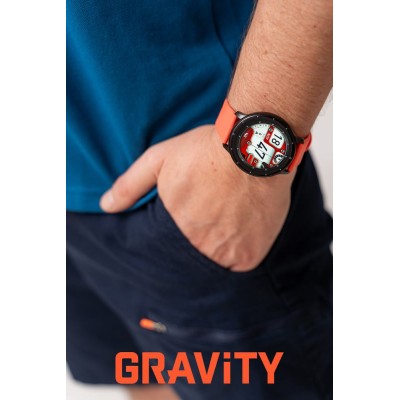 Smartwatch Męski Gravity GT1-3 PRO na pasku gumowym w kolorze Czarny/Czarny o szerokości 22mm