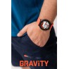 Smartwatch Męski Gravity GT1-3 PRO na pasku gumowym w kolorze Czarny/Czarny o szerokości 22mm