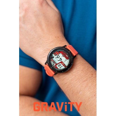 Smartwatch Męski Gravity GT1-3 PRO na pasku gumowym w kolorze Czarny/Czarny o szerokości 22mm