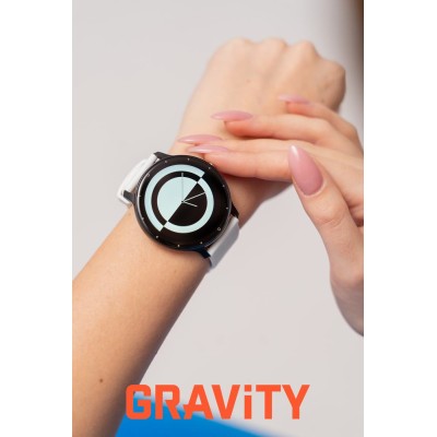 Smartwatch Damski Gravity GT1-4 PRO na pasku gumowym w kolorze Czarny/Czarny o szerokości 22mm