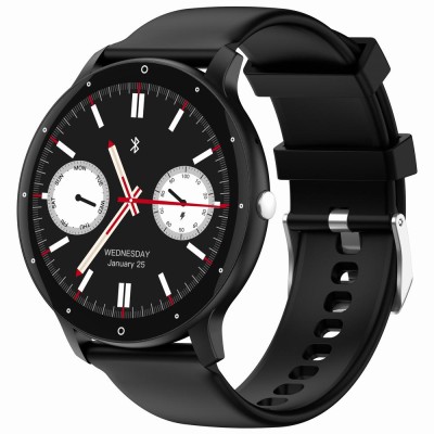 Smartwatch Damski Gravity GT1-4 PRO na pasku gumowym w kolorze Czarny/Czarny o szerokości 22mm