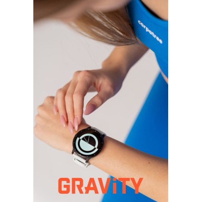 Smartwatch Damski Gravity GT1-4 PRO na pasku gumowym w kolorze Czarny/Czarny o szerokości 22mm